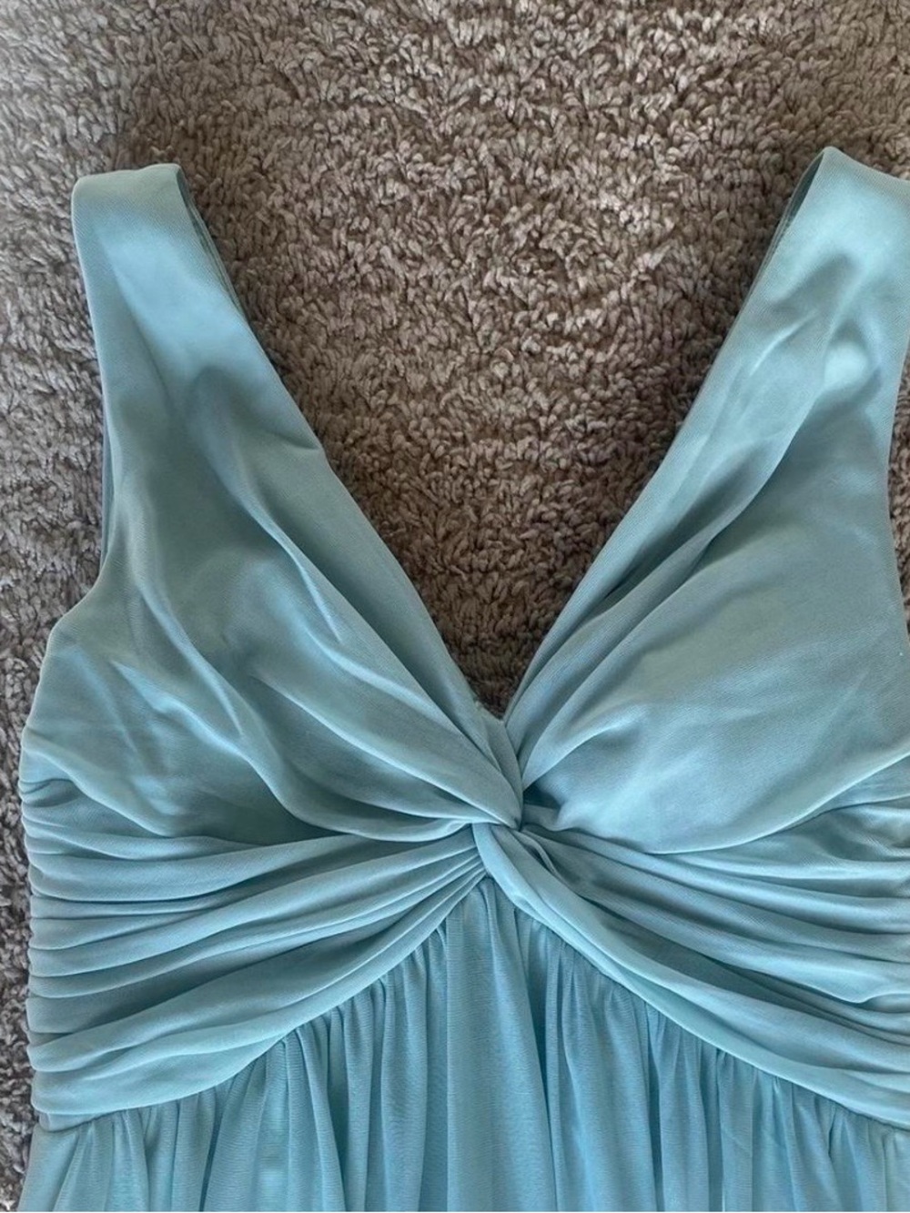 Burst grey sage Twisted Front V-Neck Women’s Dress
